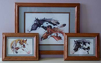 BULK FRAMED REPRODUCTIONS, relative size of 11x14 (large) and 5x7 (small).