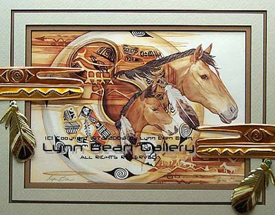HORSES, EQUESTRIAN METALWORK REMARQUE 11x14 01.