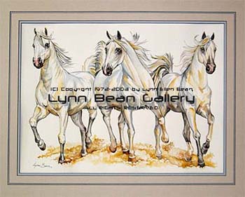 White Stallions ORIGINAL 22x28.