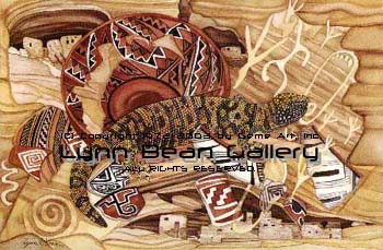 Ancient Dwellings with Lizard.