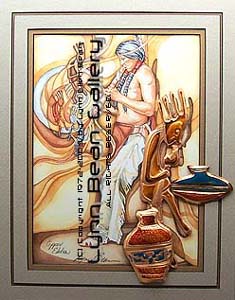 NATIVE AMERICAN, SOUTHWEST METALWORK REMARQUE 11x14 02.