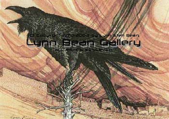 Southwest Raven with Indian Dwellings.